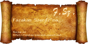 Fazakas Szeréna névjegykártya